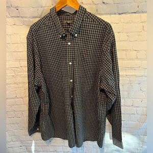 Eddie Bauer Plaid Wrinkle Free Relaxed Fit Button Down Shirt Men’s Size 2XL